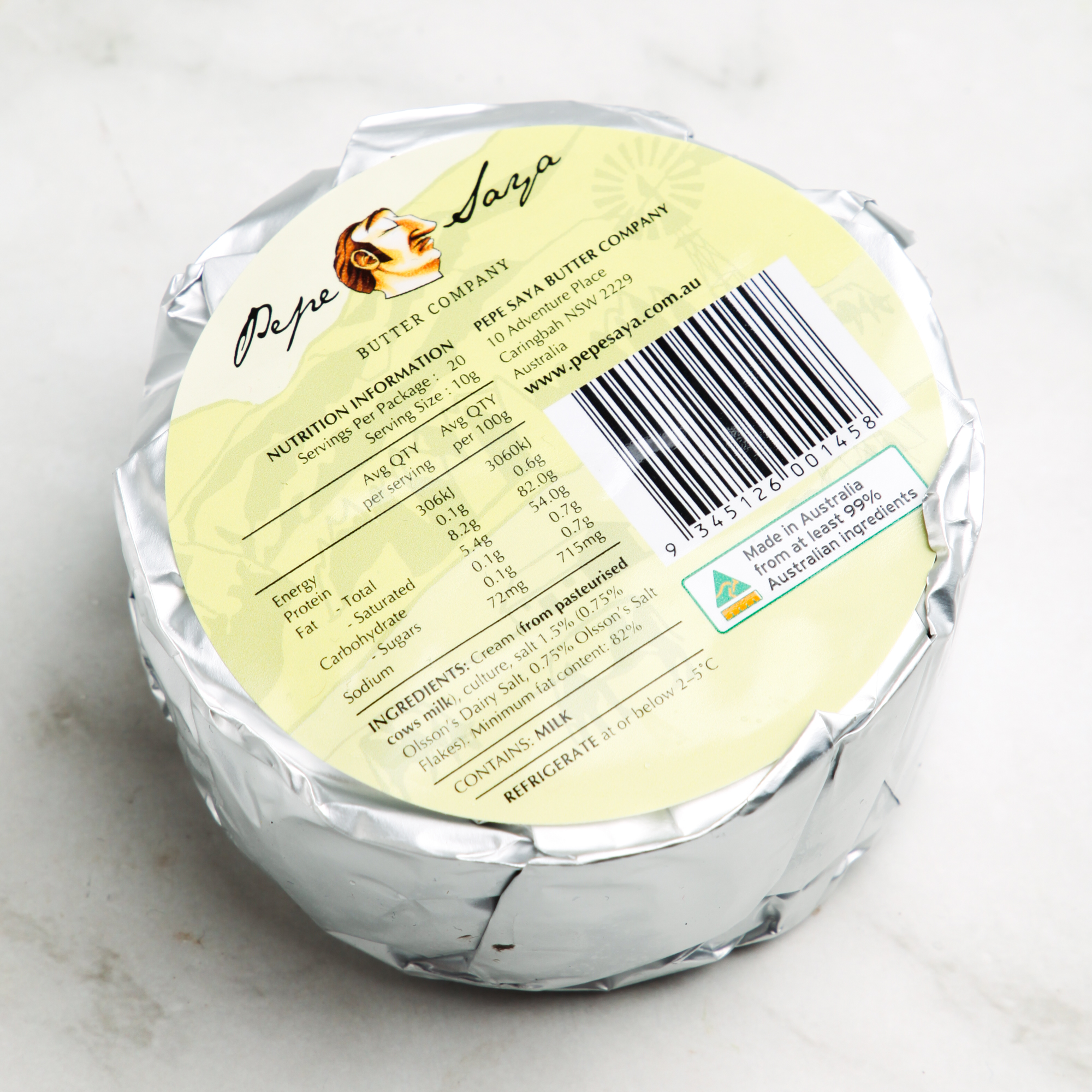 Salted cultured butter - Pepe Saya